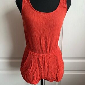 Forever 21 Red Textured Romper